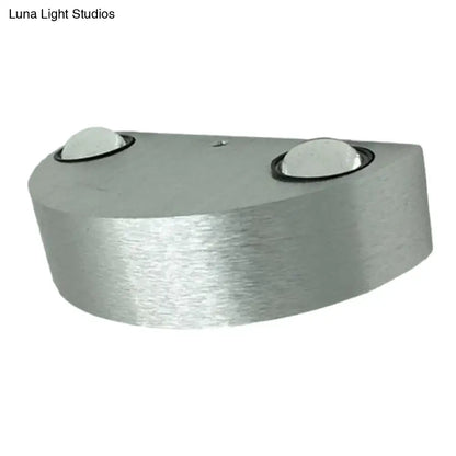 Modern brushed silver led flush mount wall light outdoor sconce