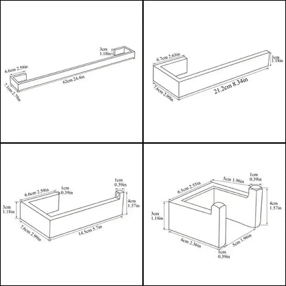Modern brushed stainless steel bath hardware set bathroom accessories