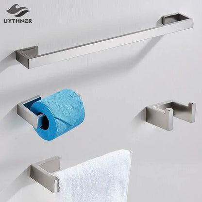 Modern brushed stainless steel bath hardware set bathroom accessories