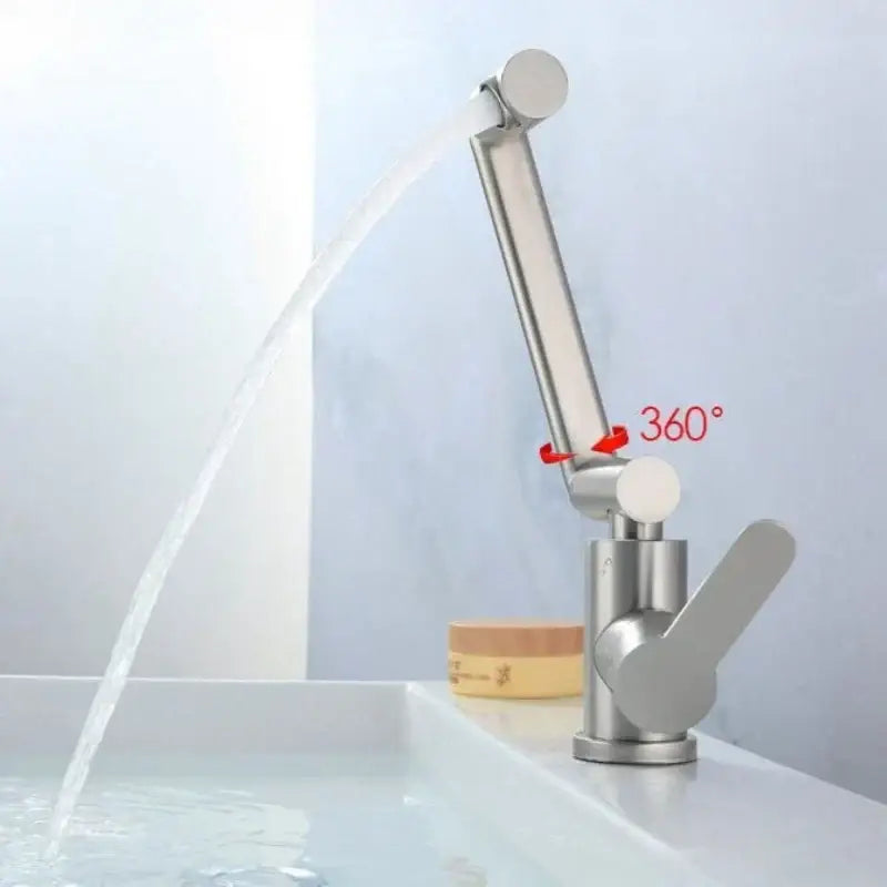 Modern brushed stainless steel bathroom faucet kitchen basin tap