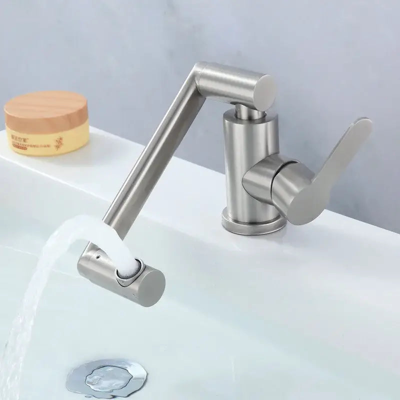 Modern brushed stainless steel bathroom faucet kitchen basin tap