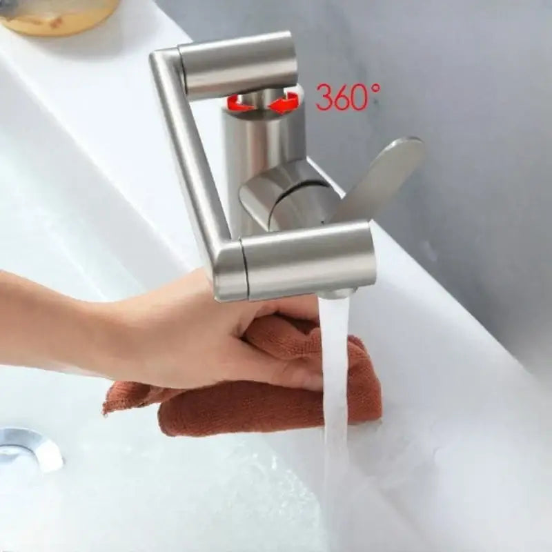 Modern brushed stainless steel bathroom faucet kitchen basin tap