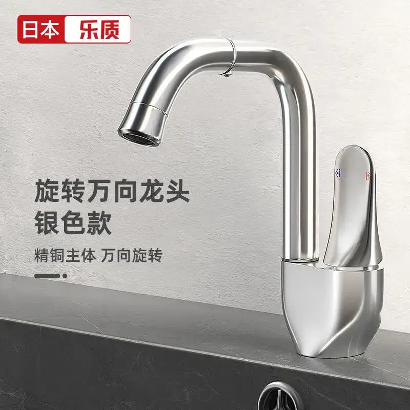 Modern brushed stainless steel kitchen faucet with rotating ceramic spool