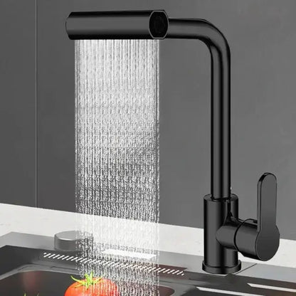 Modern brushed stainless steel kitchen faucet with rotation sprayer