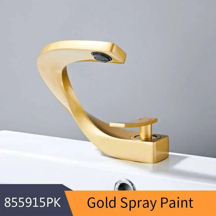 Modern brushed stainless steel waterfall basin faucet bathroom tap