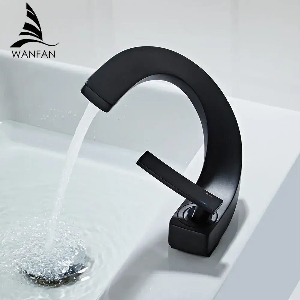 Modern brushed stainless steel waterfall basin faucet bathroom tap