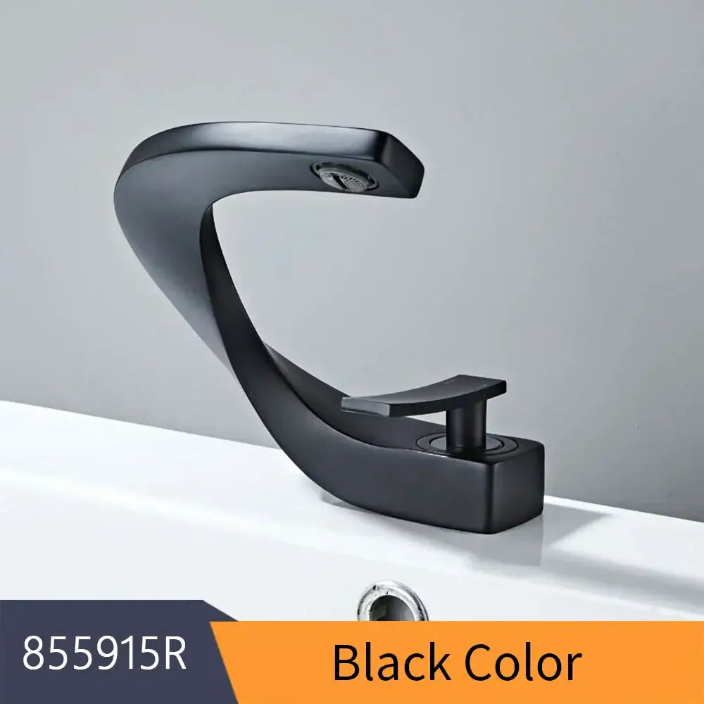 Modern brushed stainless steel waterfall basin faucet bathroom tap