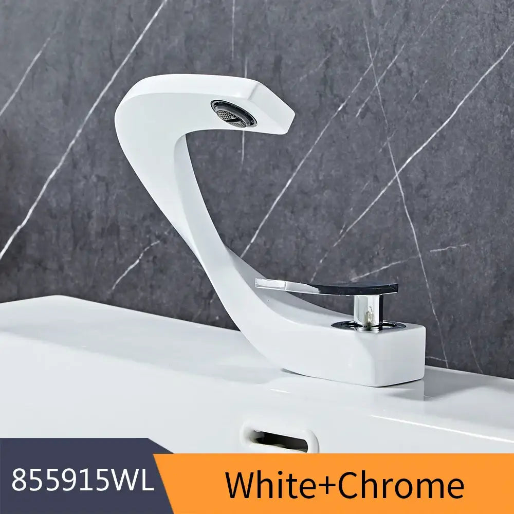Modern brushed stainless steel waterfall basin faucet bathroom tap