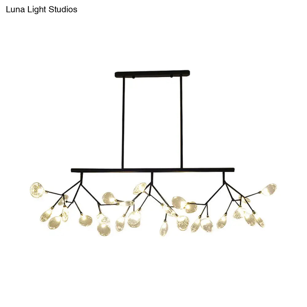 DecorBites™ Modern Bubble Chandelier with Clear Glass, 27 Heads, Black/Gold - Dining Room Hanging Light Kit