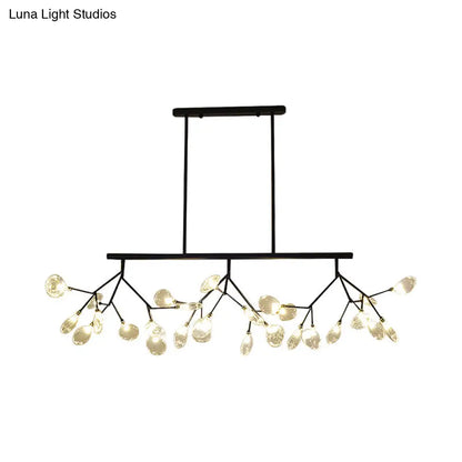 DecorBites™ Modern Bubble Chandelier with Clear Glass, 27 Heads, Black/Gold - Dining Room Hanging Light Kit