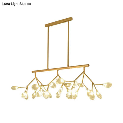 DecorBites™ Modern Bubble Chandelier with Clear Glass, 27 Heads, Black/Gold - Dining Room Hanging Light Kit