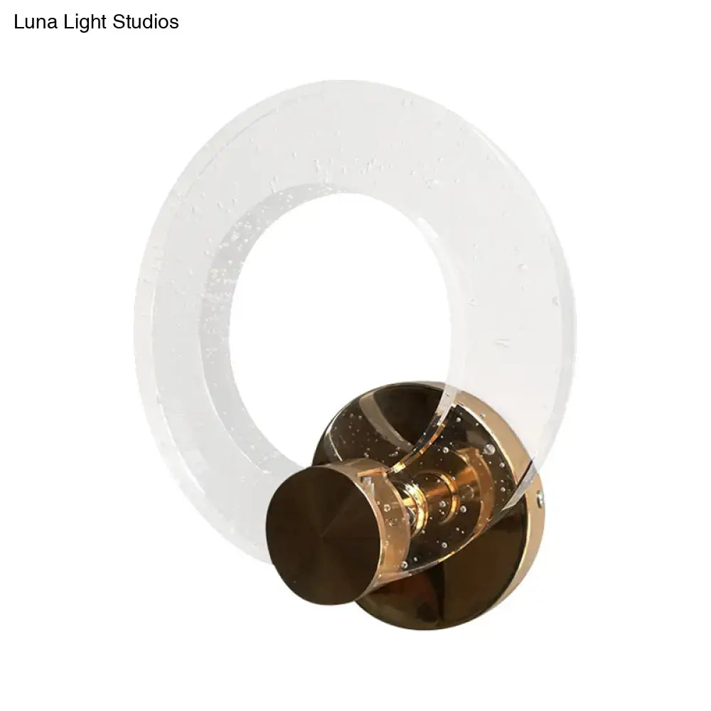 Modern bubble glass brass wall lamp bedroom 220v-240v light