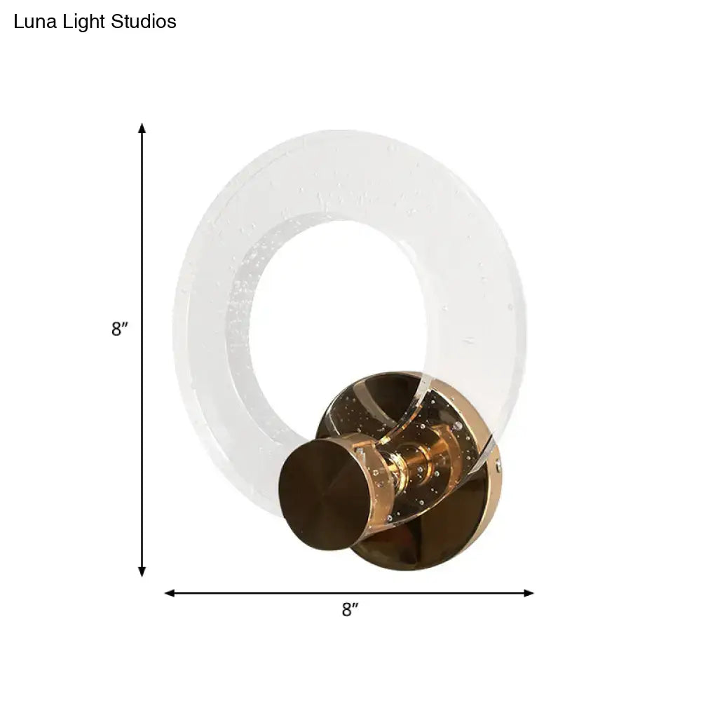 Modern bubble glass brass wall lamp bedroom 220v-240v light
