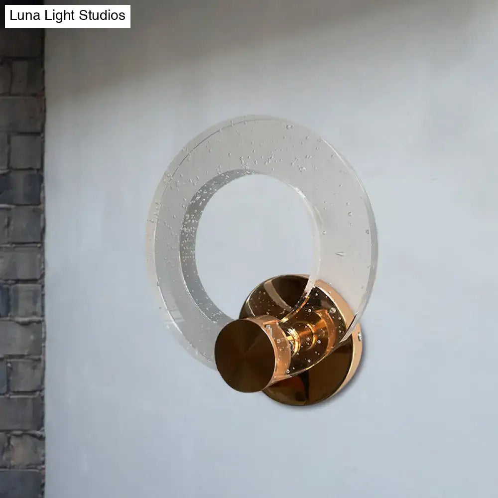 Modern bubble glass brass wall lamp bedroom 220v-240v light
