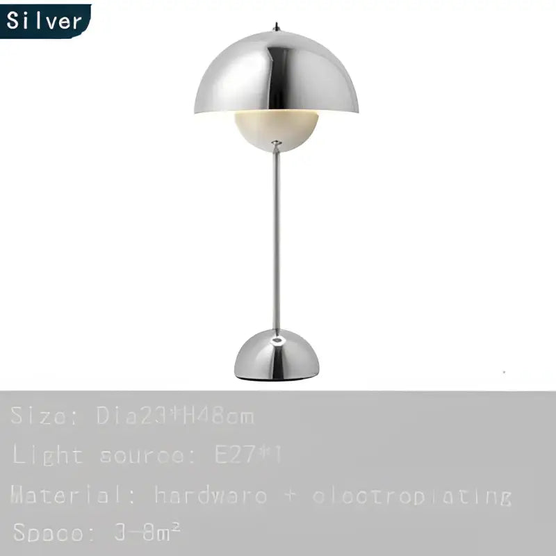 Modern burgundy iron mushroom shape macaron table lamp bedroom light