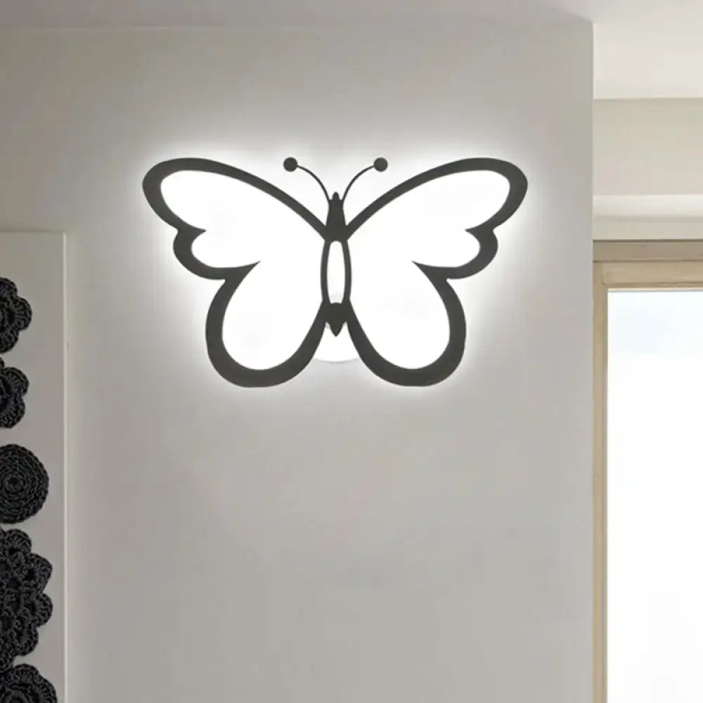 Modern butterfly led wall lamp bedroom acrylic sconce