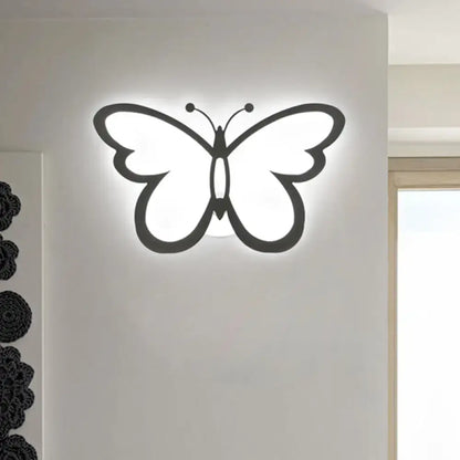 Modern butterfly led wall lamp bedroom acrylic sconce