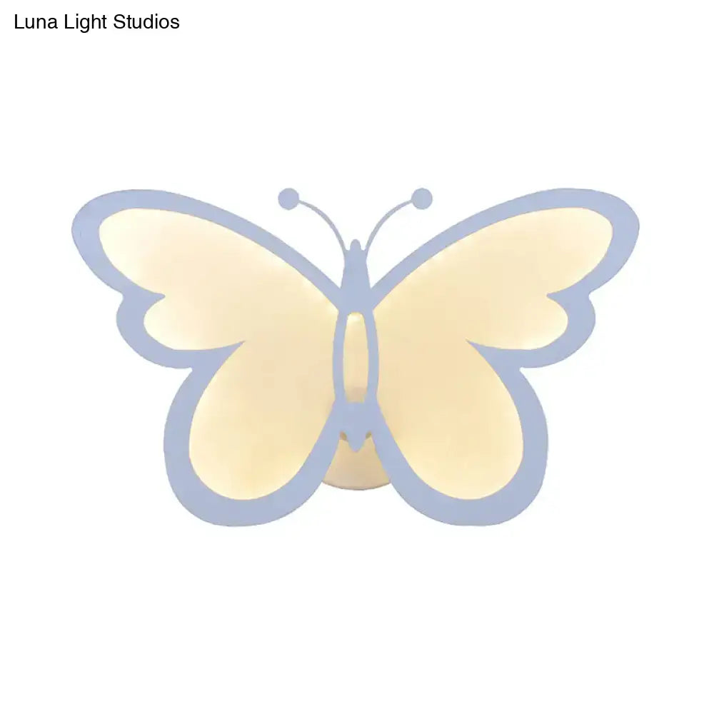 Modern butterfly led wall lamp bedroom acrylic sconce