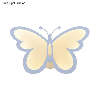 Modern butterfly led wall lamp bedroom acrylic sconce
