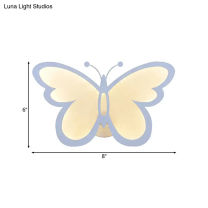 Modern butterfly led wall lamp bedroom acrylic sconce