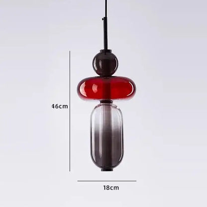Modern candy glass ceiling hanging chandelier for loft living room