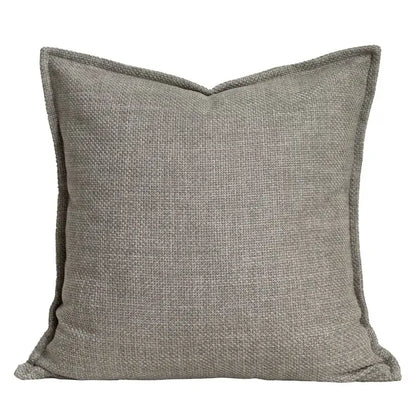 Modern cappuccino tone geometry embroidery pillow – living room decor