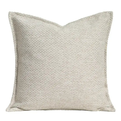 Modern cappuccino tone geometry embroidery pillow – living room decor