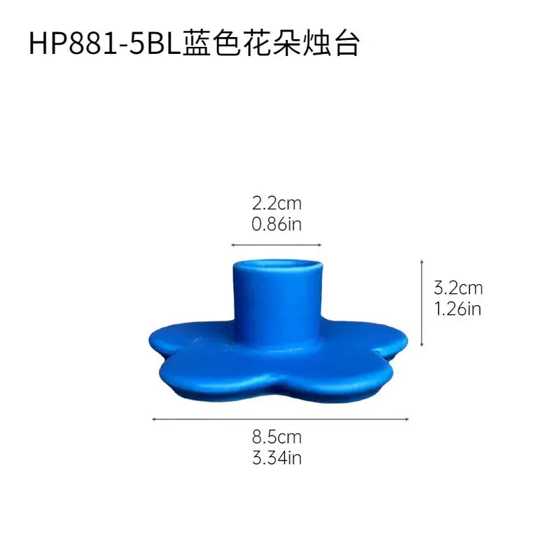 Modern cartoon flower matte candle holder bedroom desktop storage