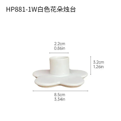 Modern cartoon flower matte candle holder bedroom desktop storage