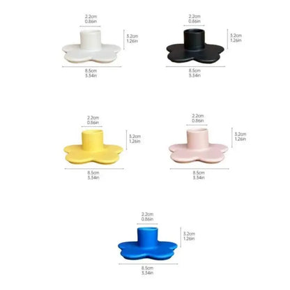 Modern cartoon flower matte candle holder bedroom desktop storage