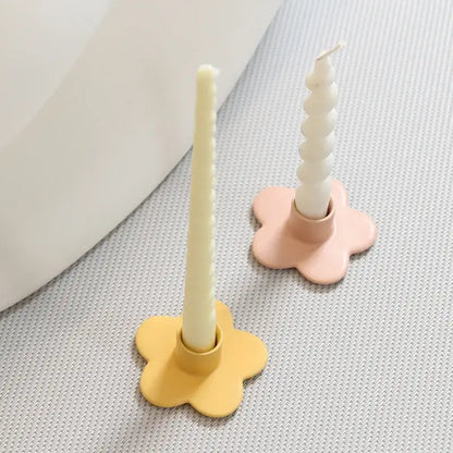 Modern cartoon flower matte candle holder bedroom desktop storage