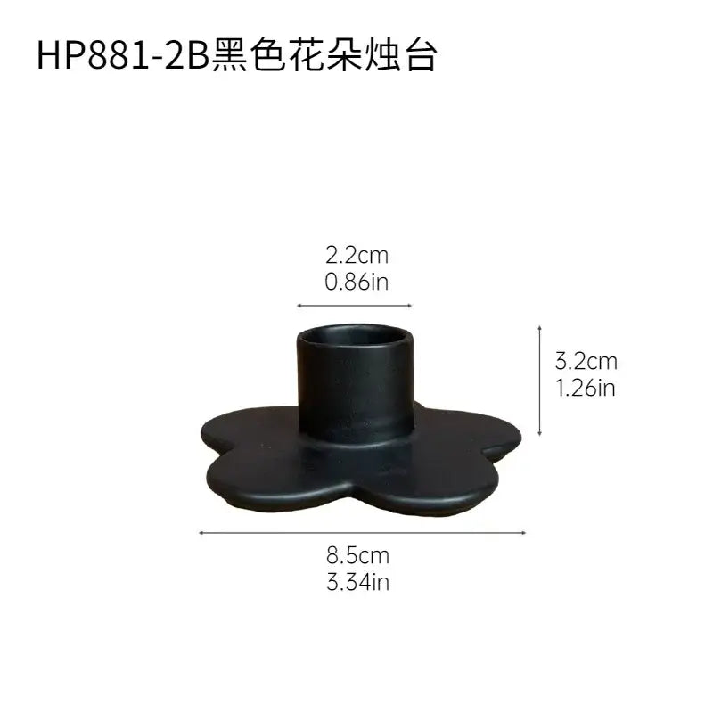 Modern cartoon flower matte candle holder bedroom desktop storage