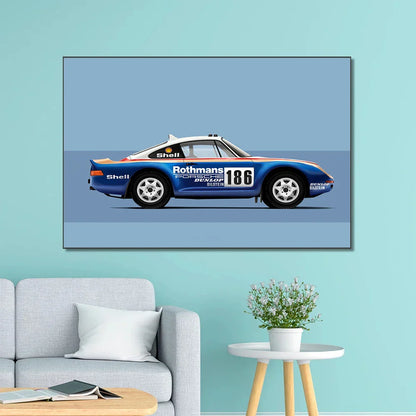 DecorBites™ Modern Cartoon Racing Car Canvas Wall Art