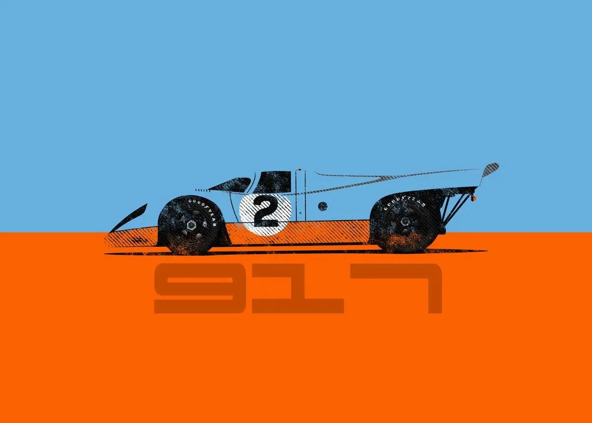 DecorBites™ Modern Cartoon Racing Car Canvas Wall Art