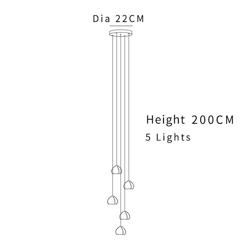 Modern cascading crystal ball chandelier living room pendant light