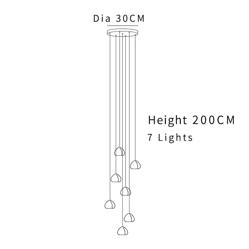 Modern cascading crystal ball chandelier living room pendant light