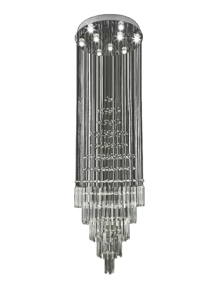 Modern cascading crystal chandelier for living room