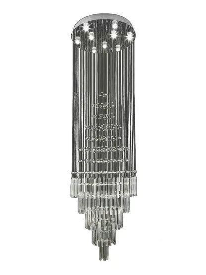 Modern cascading crystal chandelier for living room
