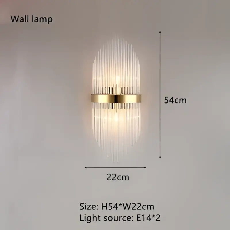 Modern cascading gold crystal pendant chandelier dining room led