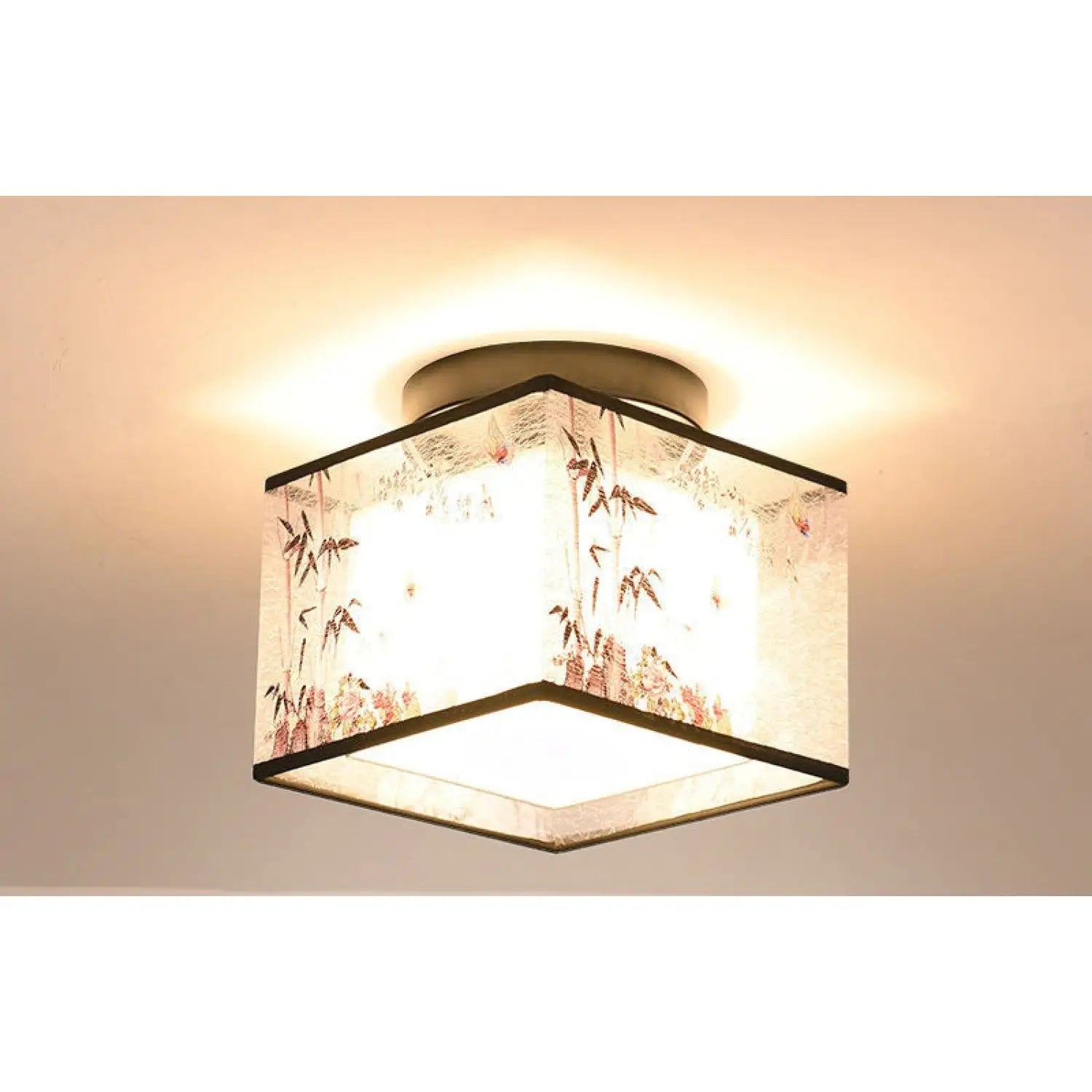 Modern Ceiling Lamp for Living Room with Soft Fabric Shade