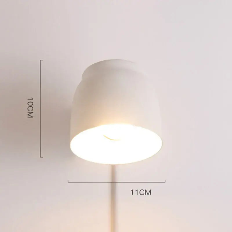 Modern ceramic and wood led wall lamp bedroom reading light source