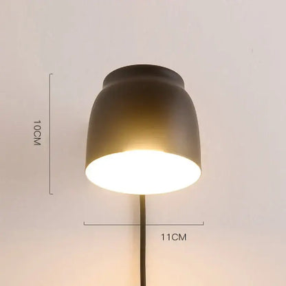 Modern ceramic and wood led wall lamp bedroom reading light source