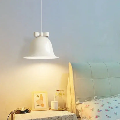 Modern ceramic bowknot bell led lighting fixture for dining room