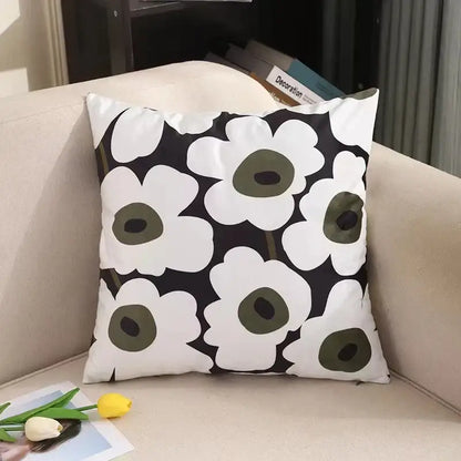 Modern checkered fluffy velvet cushion cover bedroom decor