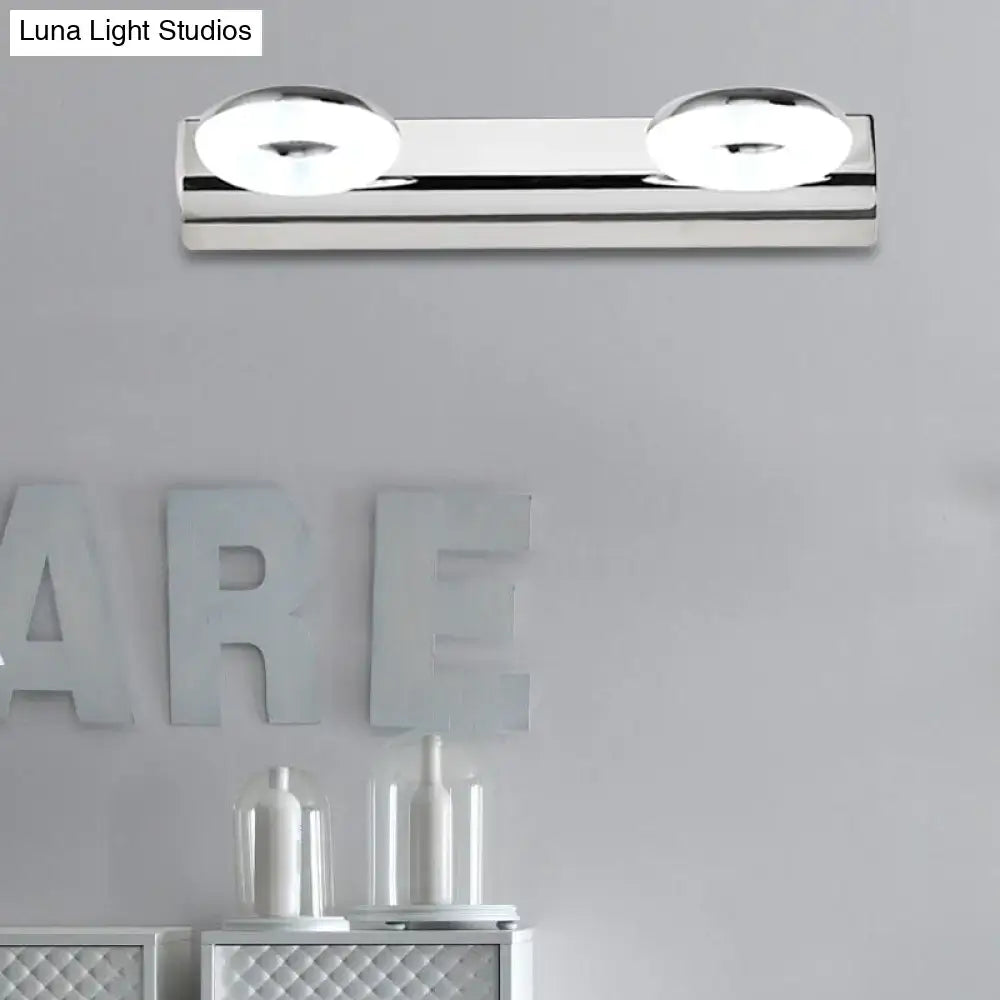 Modern chrome 2/3 head bathroom wall lighting fixture