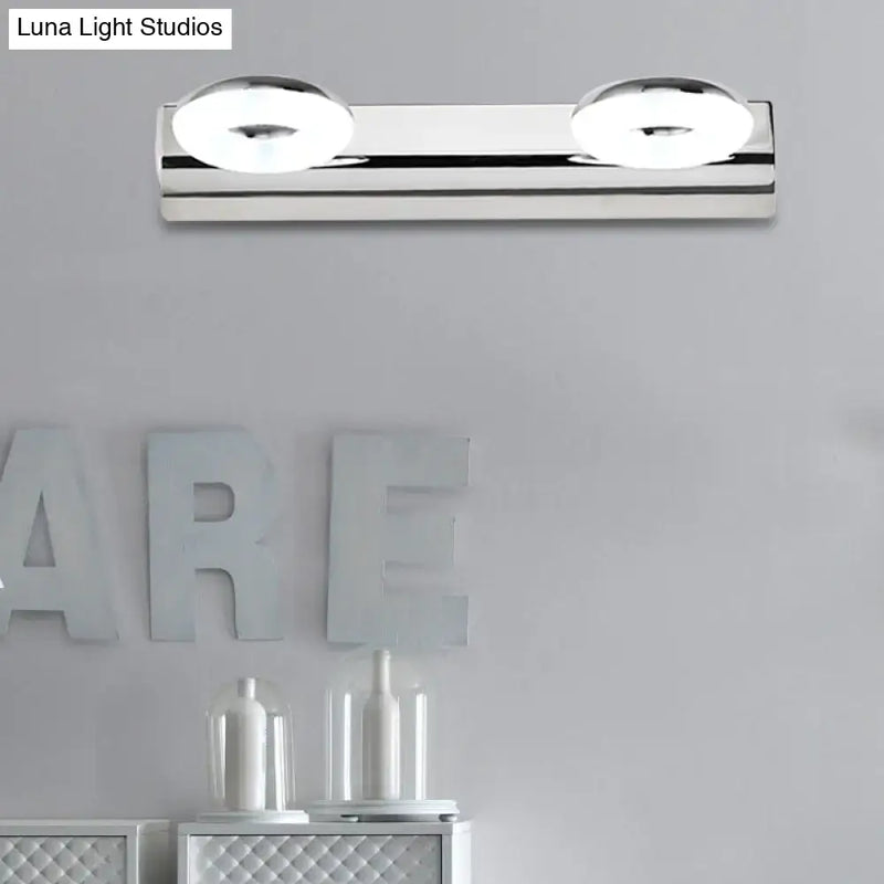 Modern chrome 2/3 head bathroom wall lighting fixture