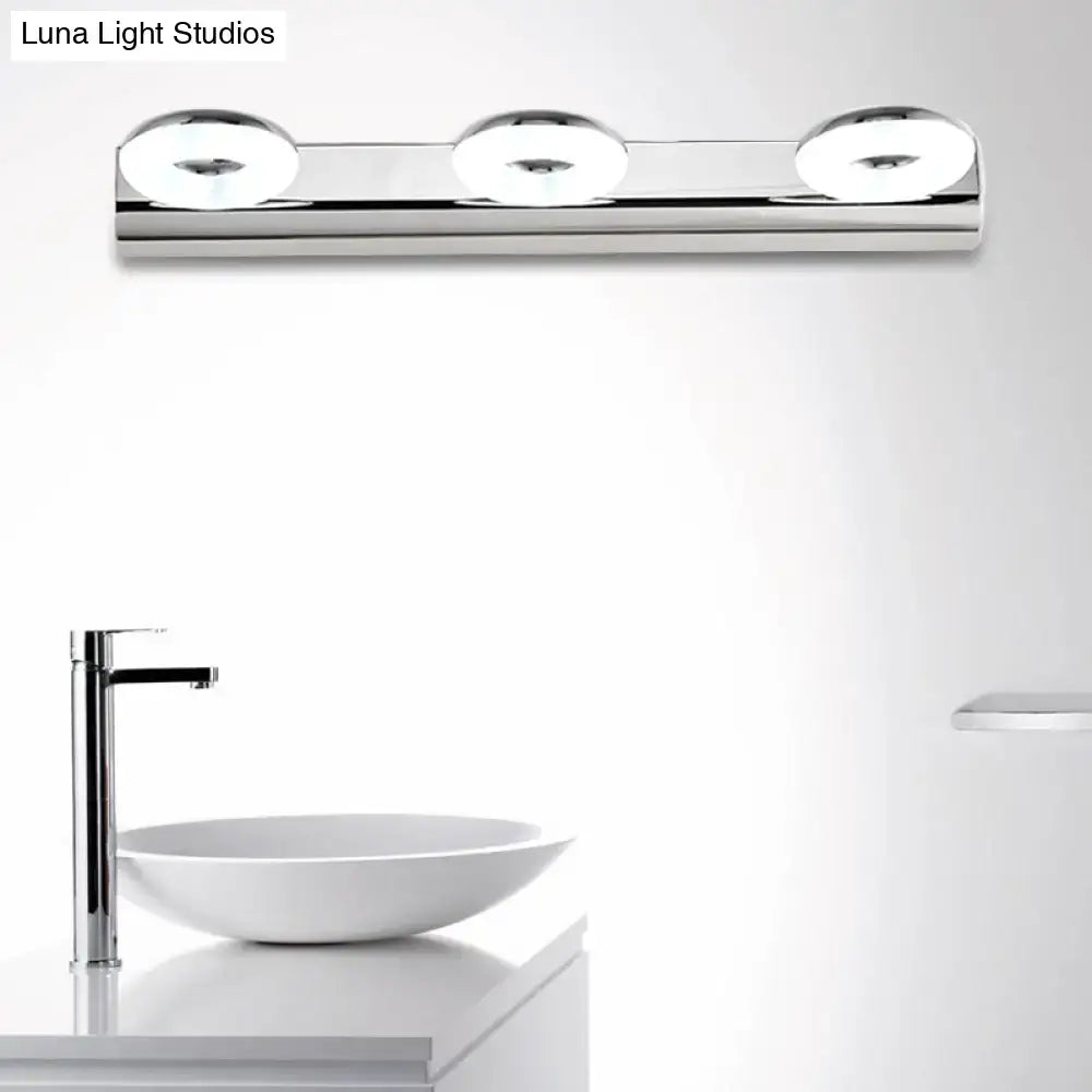 Modern chrome 2/3 head bathroom wall lighting fixture