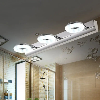 Modern chrome 2/3 head bathroom wall lighting fixture