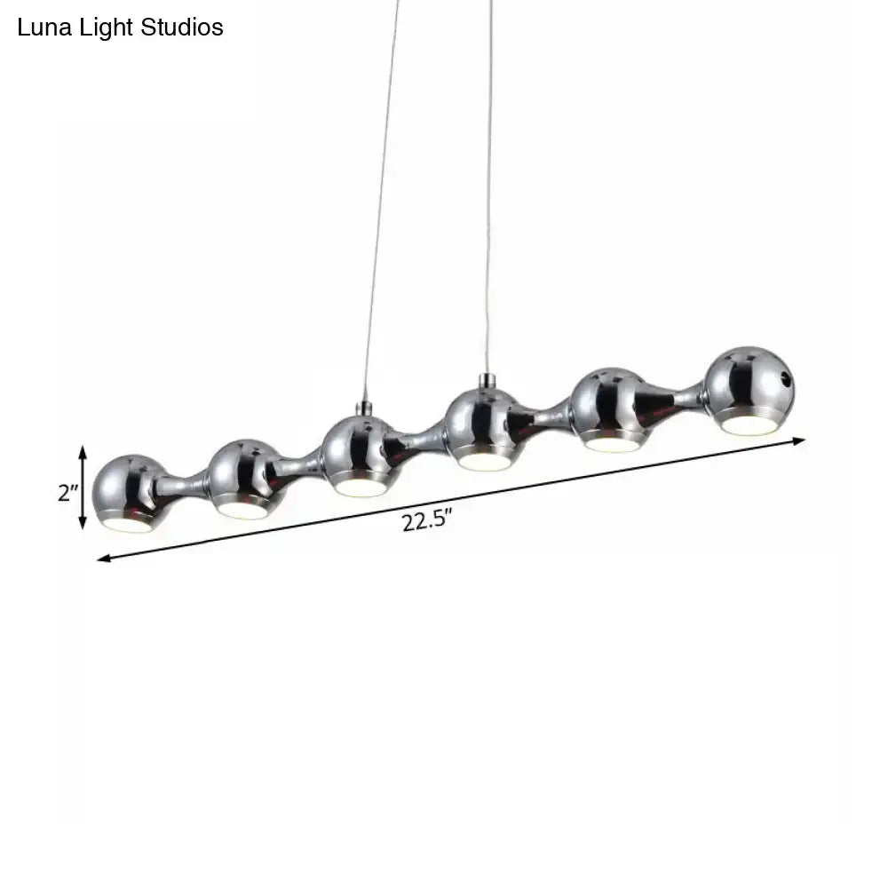 Modern chrome 6 light ball pendant ceiling light living room