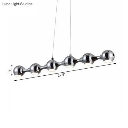 Modern chrome 6 light ball pendant ceiling light living room